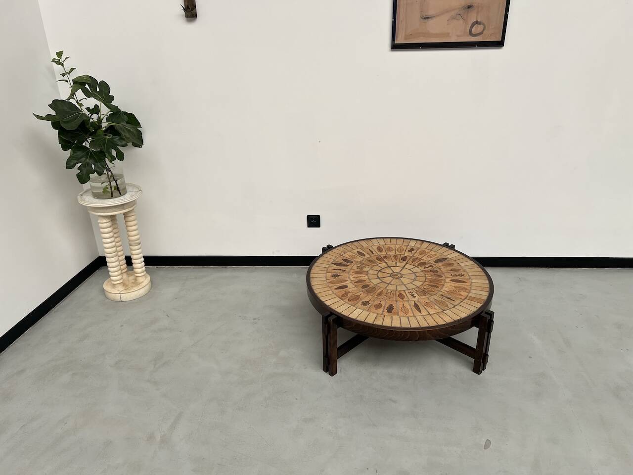 Coffee table "Les Herbiers" by Roger Capron