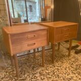 Paire de chevets danois en teck mid-century