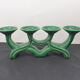 Vintage candle holder in green ceramic with 4 arms