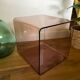 Vintage smoked plexiglass cube by Miche Dumas for Roche Bobois 70.