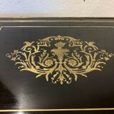 Worker Napoleon III Blackened wood and brass marquetry engraved xiX century