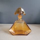 Art Deco liqueur carafe in amber glass