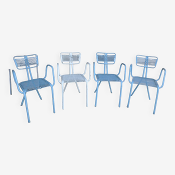 Set of 4 “radar” armchairs by rene malaval circa 40’s