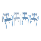 Set of 4 “radar” armchairs by rene malaval circa 40’s