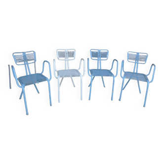 Set of 4 “radar” armchairs by rene malaval circa 40’s