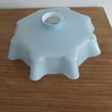 Old pendant lamp in opaline blue glass