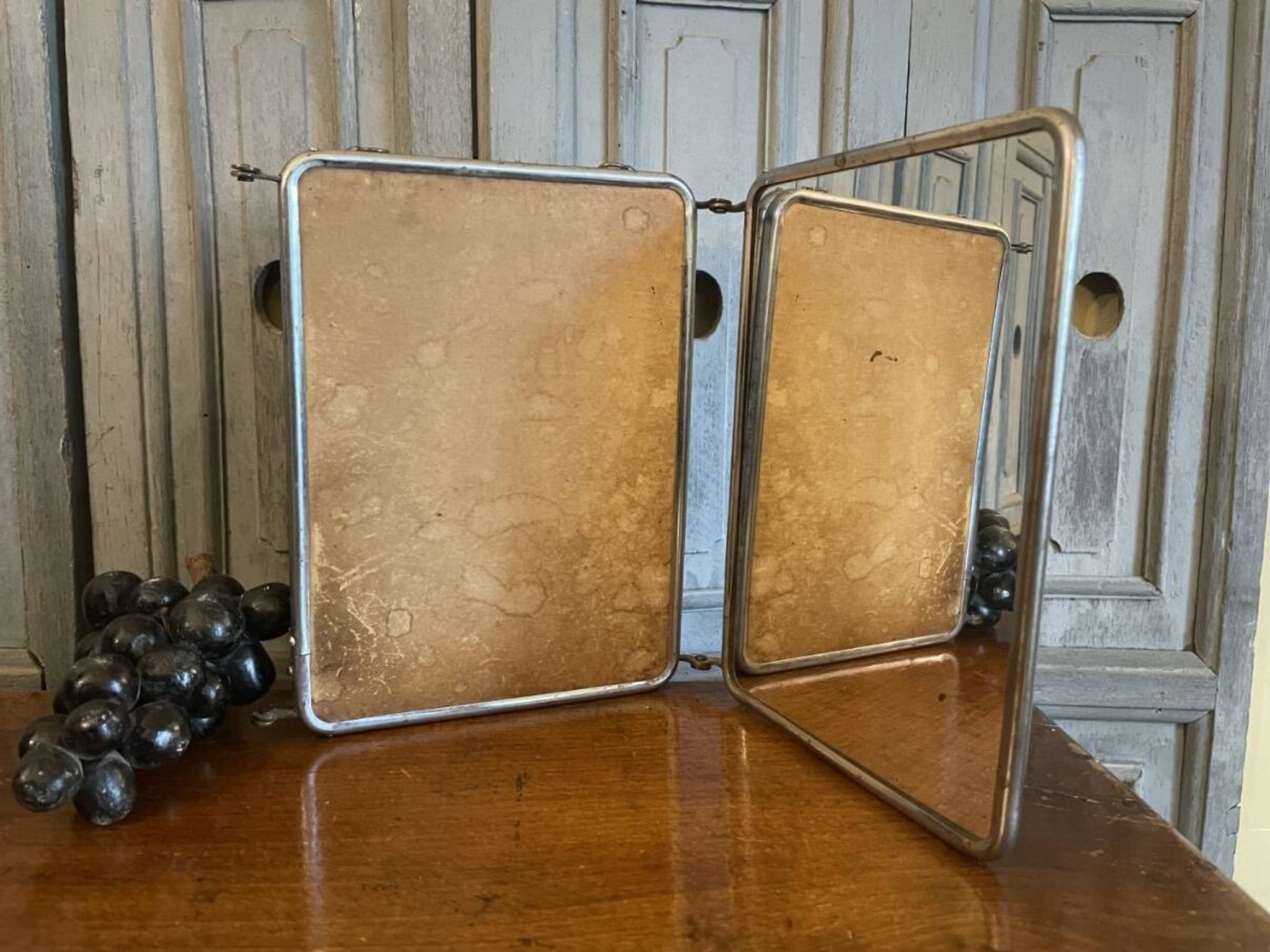 Miroir de coiffeur 3 volets vintage
