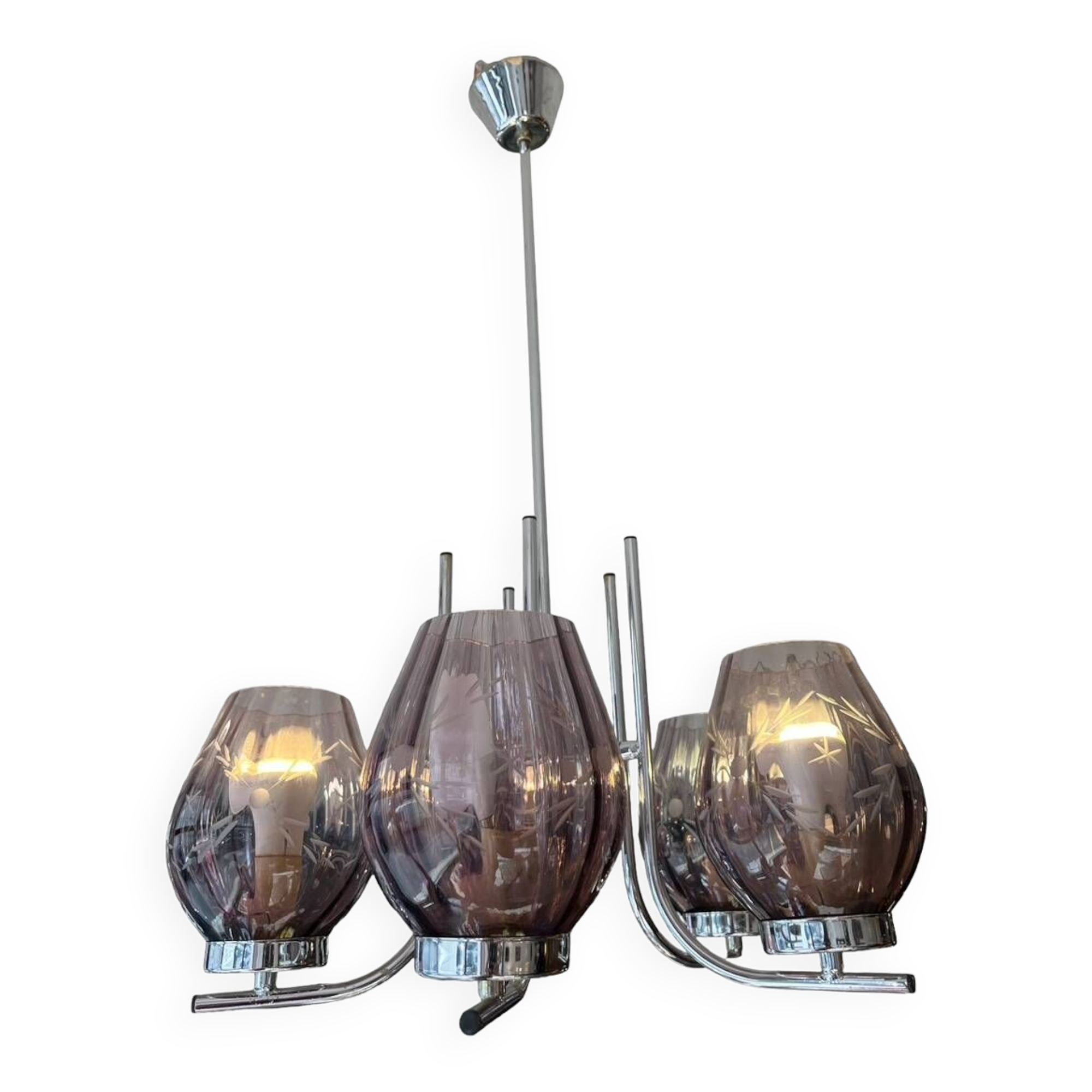 5-light art deco chandelier