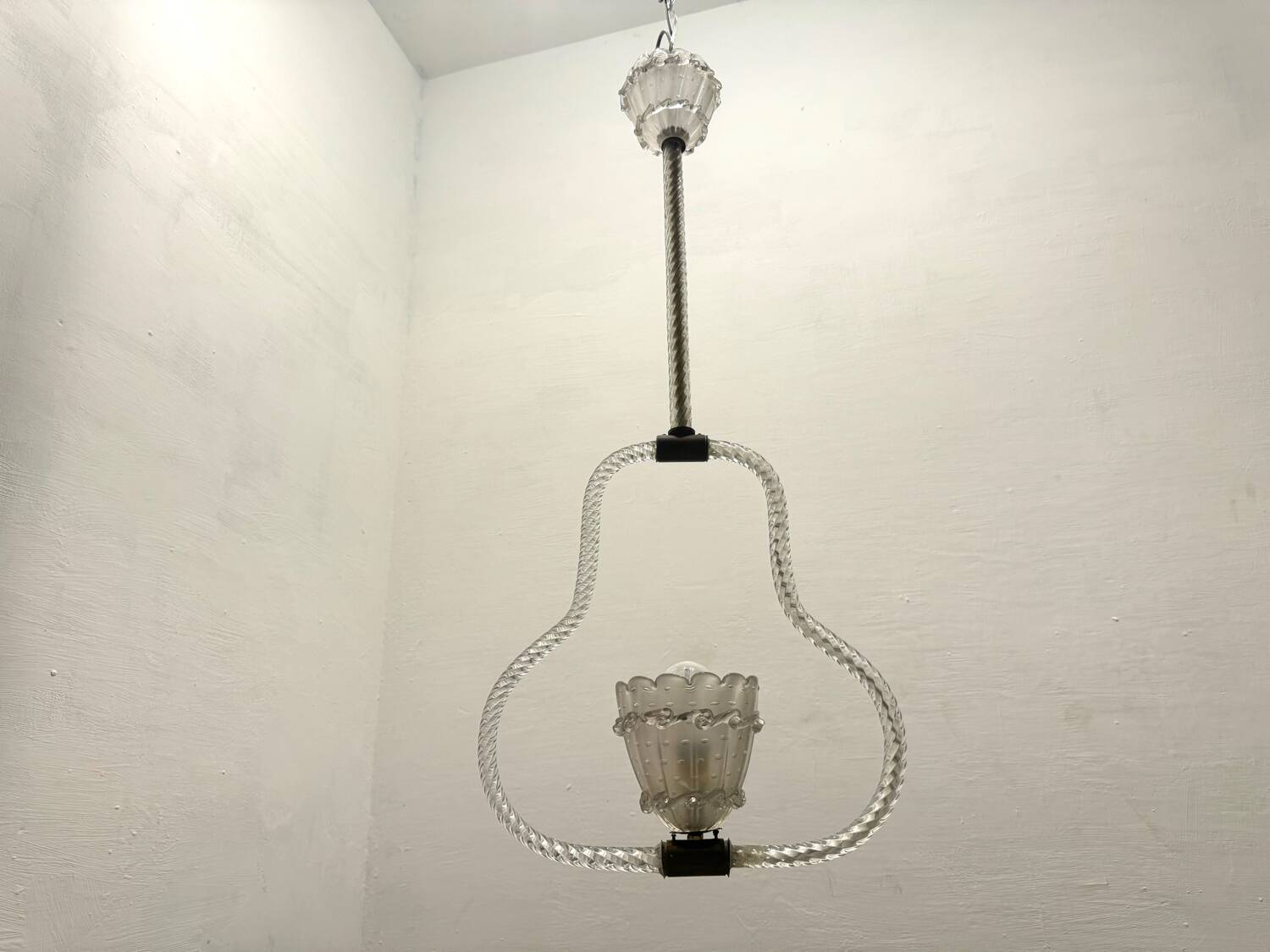 Murano Glass Barovier Light Pendant 1950’s