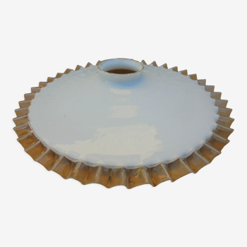 Scalloped opaline lampshade