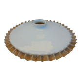 Scalloped opaline lampshade
