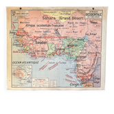 Ancienne carte scolaire Vidal-Lablache 37, T36, 1930 Afrique occidentale