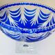 Centerpiece, blue crystal of Lorraine, limited series 233/500, blown and cut