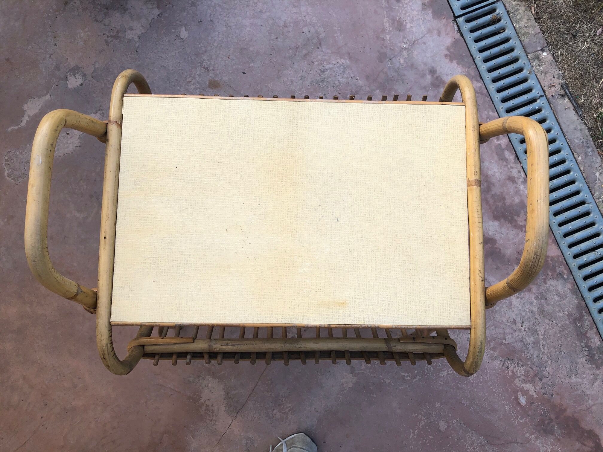 Vintage bamboo magazines rack