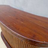 Vintage curved bamboo bar