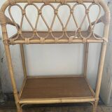 Small Rattan & Bamboo Shelf