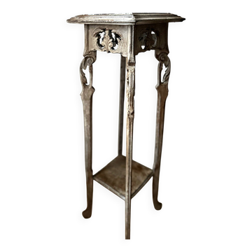 Antique patinated side table – Art Deco style – Charm and authenticity