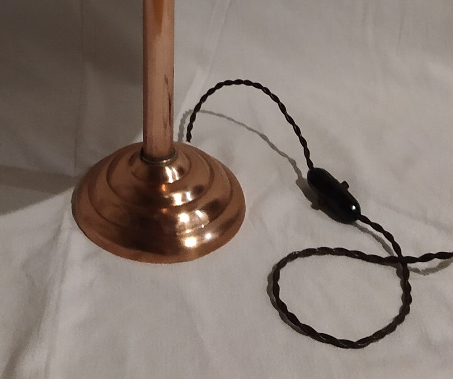 Red copper table lamp 1920/30's