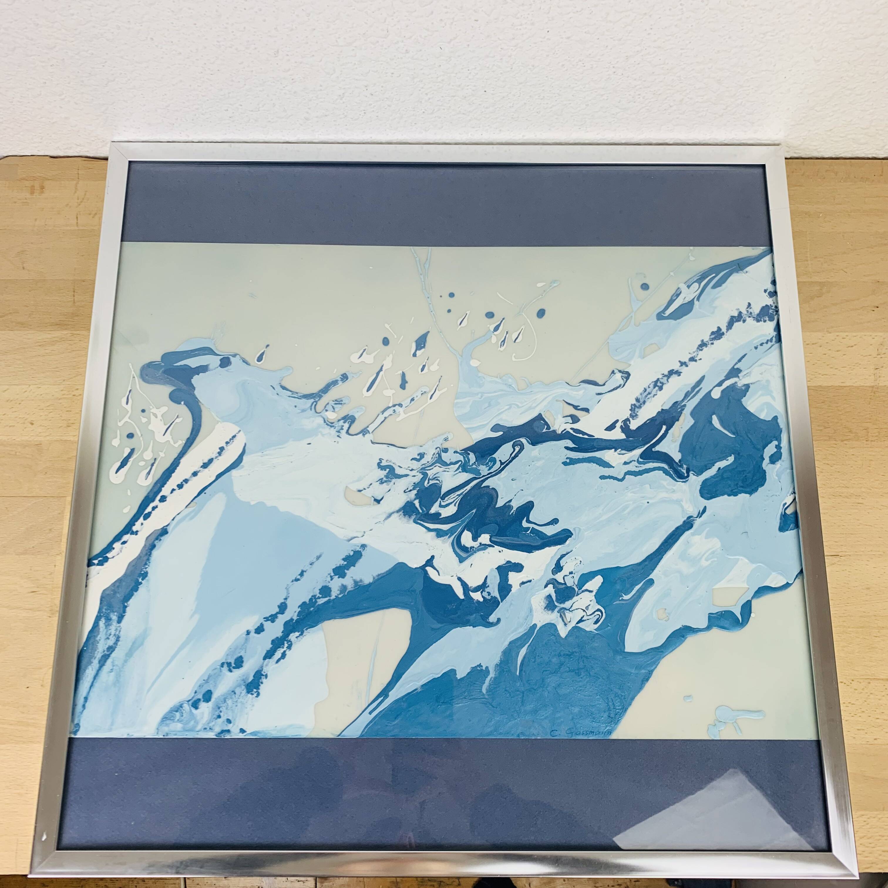 Abstract painting signed C. Gassmann, 1970s