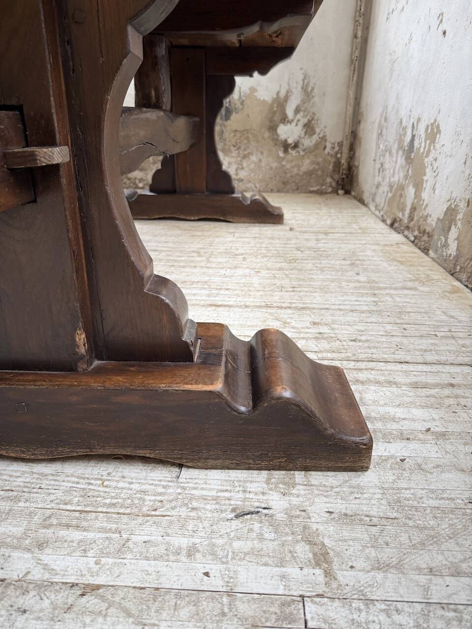Table de monastère XXL en chêne, 19ème s.