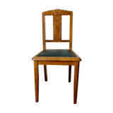 Art Deco chair green leather