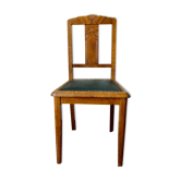 Chaise art déco cuir vert