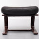 Kengu Leather Ottoman Rykken Norway 1960s