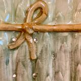 Dish and strainer with vintage slurry