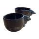 Ceramic coffee cups human nose and mouth