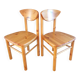 Pair of Rainer Daumiler pine chairs