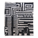Tapis Noir et Blanc - 274 x 218 cm