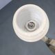 1930s Art Deco nickel and cream glass chandelier