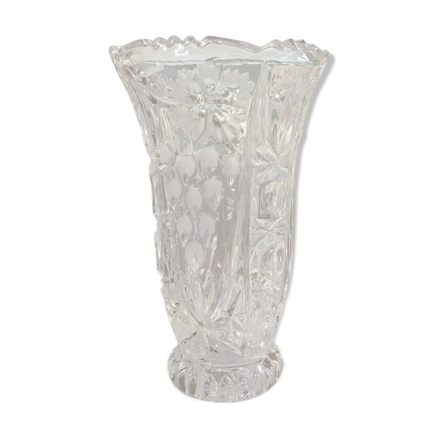 Vintage Bohemian crystal vase