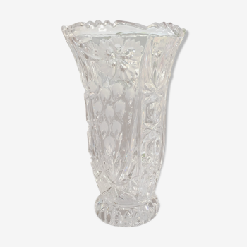 Vintage Bohemian crystal vase