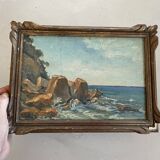 Small old seaside painting