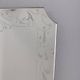 Vintage 1940s Italian design wall mirror with decorated glass