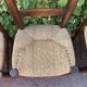 Set of 4 handcrafted rush chairs in solid oak.