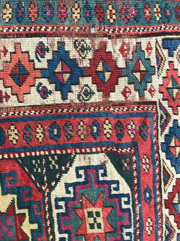 Carpet old caucasian kazak Hall 102 x 274 CM
