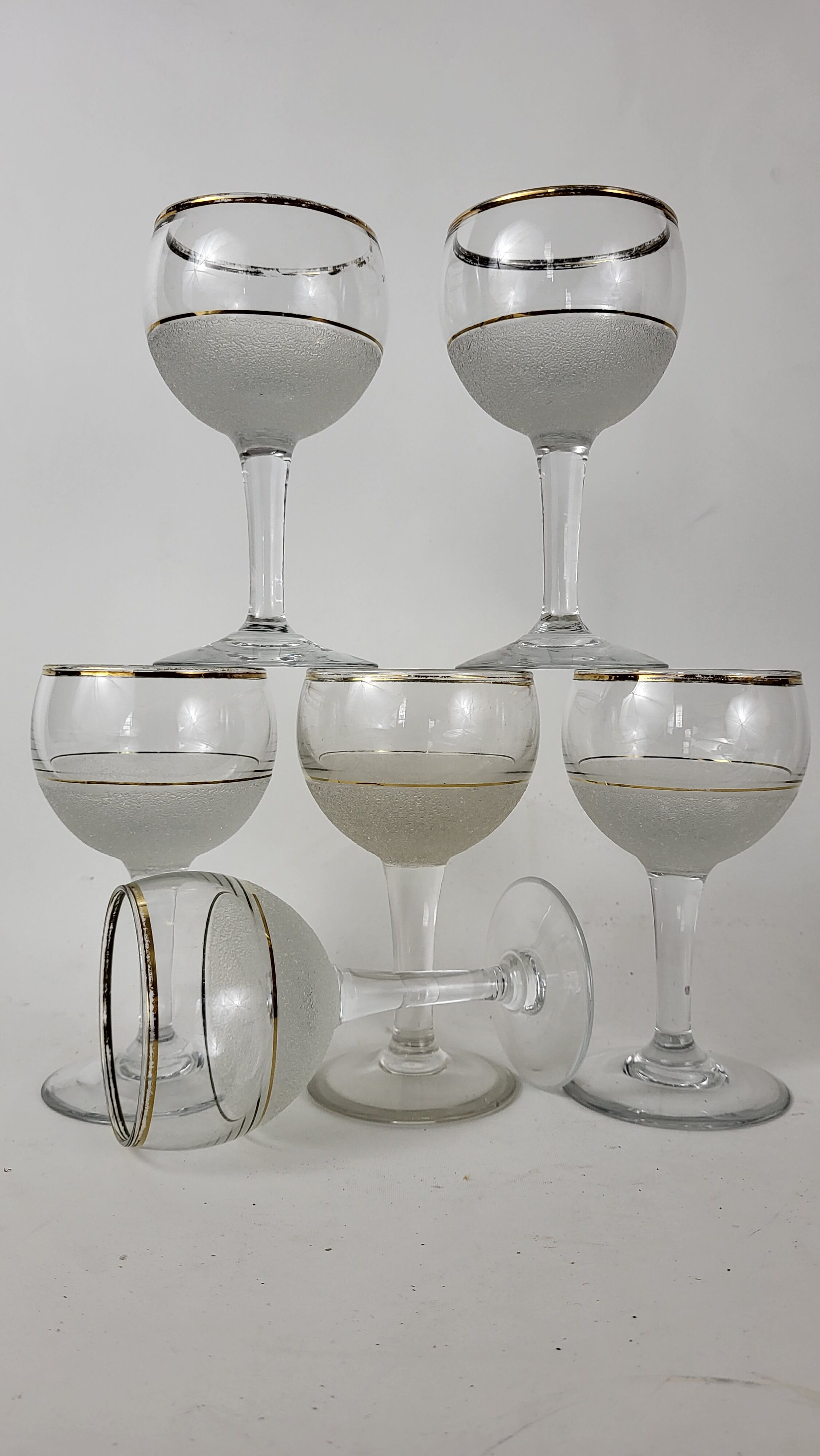 Set of 6 glasses wine balloon (granite glass)