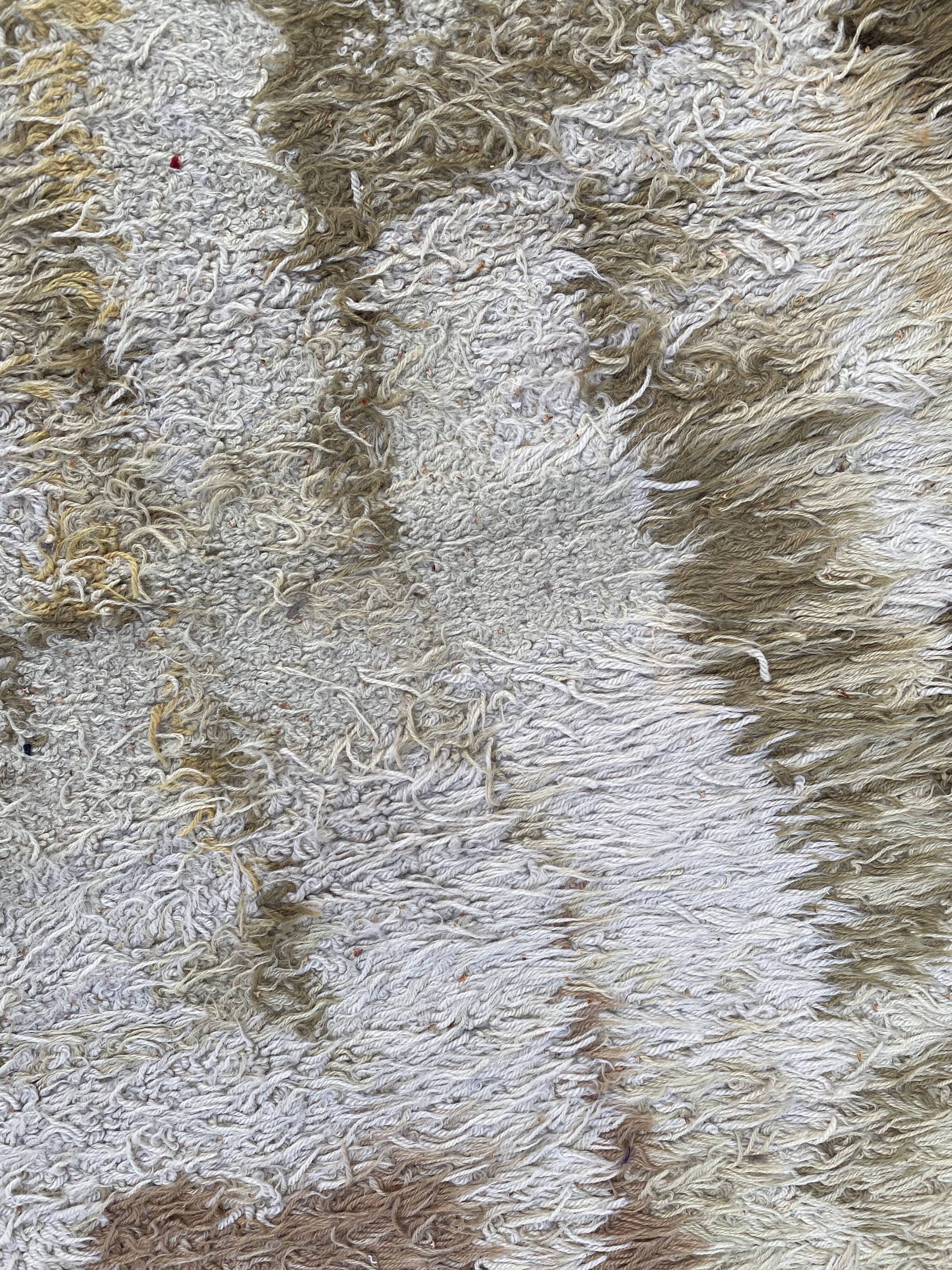 Nice big Scandinavian vintage carpet abstract designs 200x300 cm