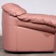 Ensemble de salon italien vintage – 4 pièces en cuir rose (années 1970)