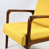 Fauteuil en tweed jaune, années 1970