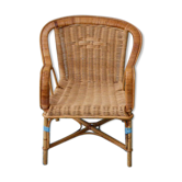 Rattan and wicker child armchair