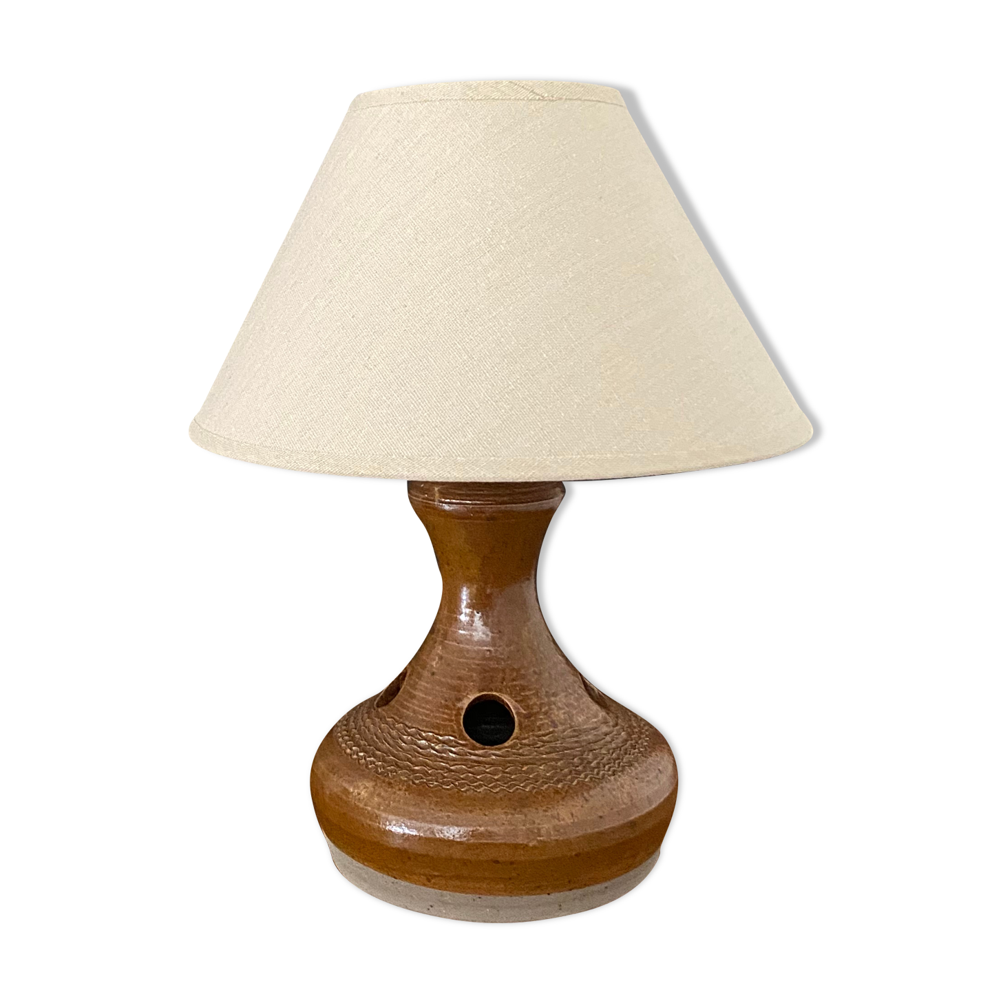 Lampe grès émaillé vintage