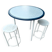 Table et 2 tabourets