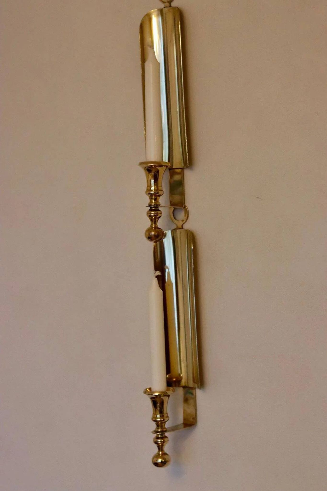 Pair of mid-century Swedish brass sconces