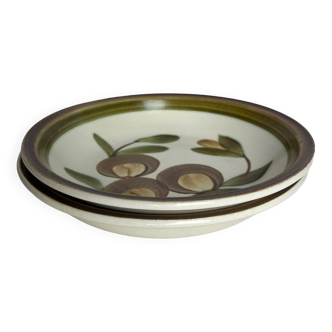 2 hollow plates in Gien earthenware