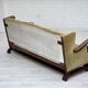 Canapé danois 3 places des années 1950, état d'origine, mobilier velours, chêne.