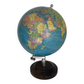 Grand globe vintage 1985 terrestre Taride bois - 38 cm