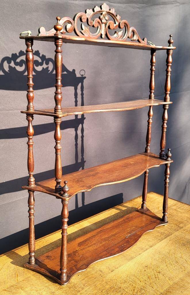19th century molded mahogany wall shelf Louis-Philippe